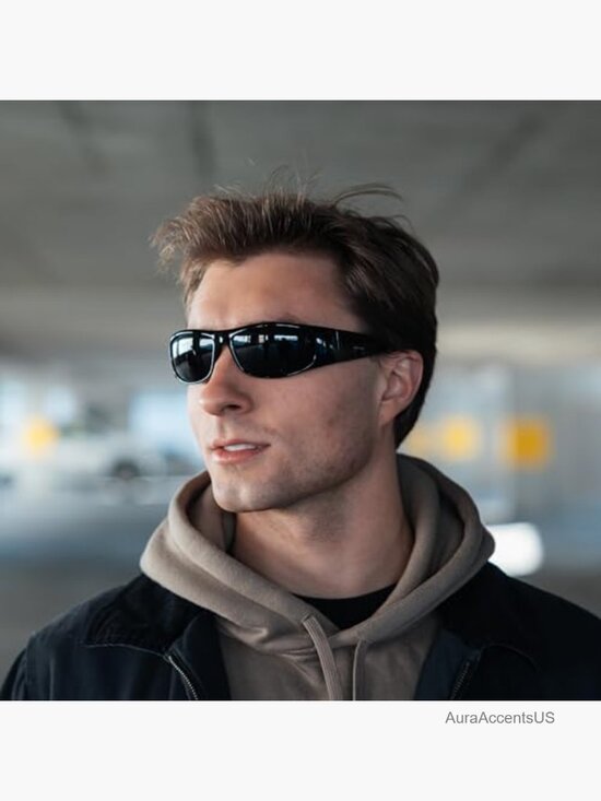 Super Dark Black Sunglasses UV Protection Spring Hinge Vintage Shades main image 3